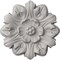 Ekena Millwork Emery Leaf Ceiling Medallion, Hand-Painted Ultra Pure White, 7 5/8"OD x 1"P CM07EMUWF - alternate 1